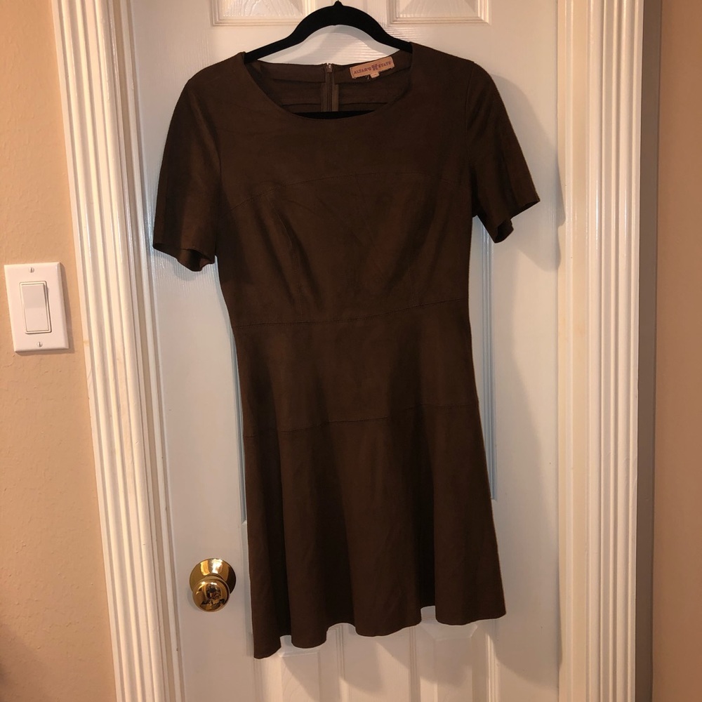 Brown Suede Dress